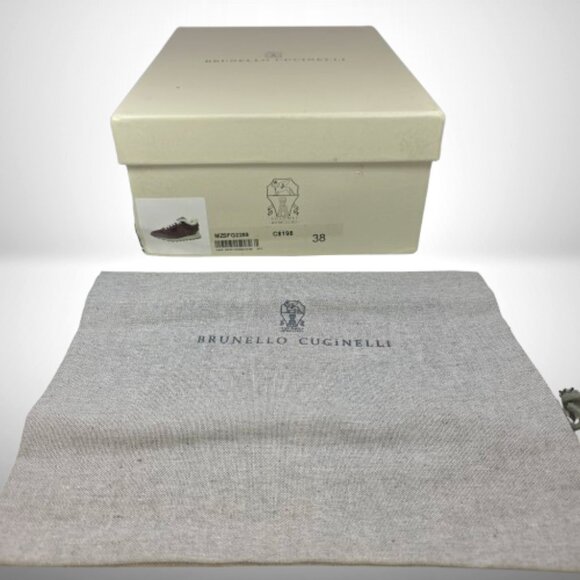 Brunello Cucinelli Shearling-Lined Nubuck Sneakers – Size 38 (Color: Elefante) - Picture 11 of 11